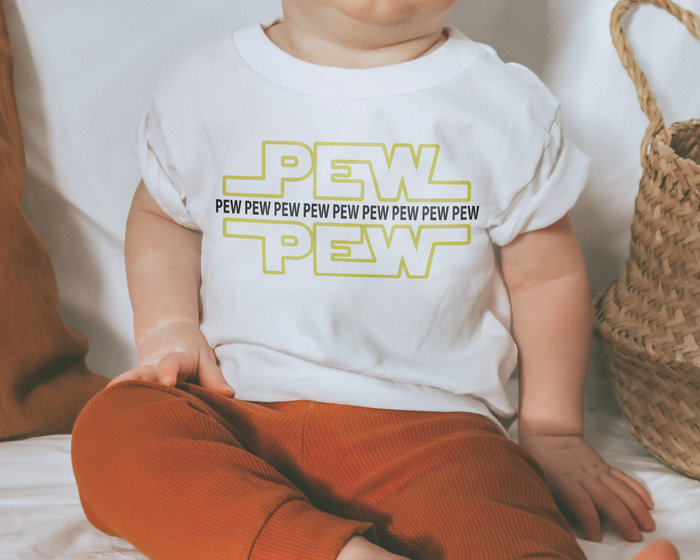 PEW PEW PEW Bella Canvas Baby Short Sleeve T-Shirt