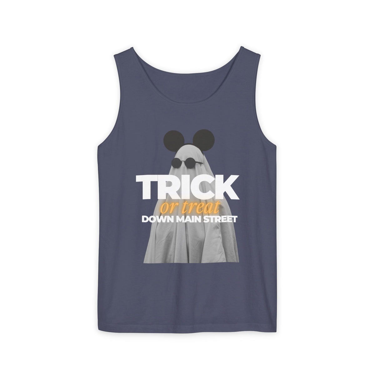 Trick or Treat Down Main Street Unisex Comfort Colors Garment-Dyed Tank Top