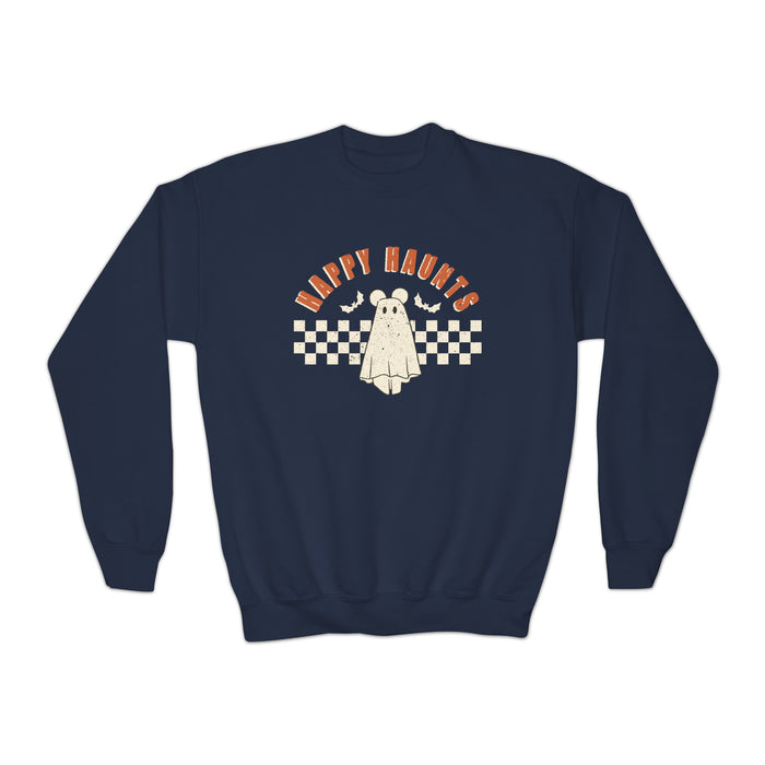 Happy Haunts Gildan Youth Crewneck Sweatshirt