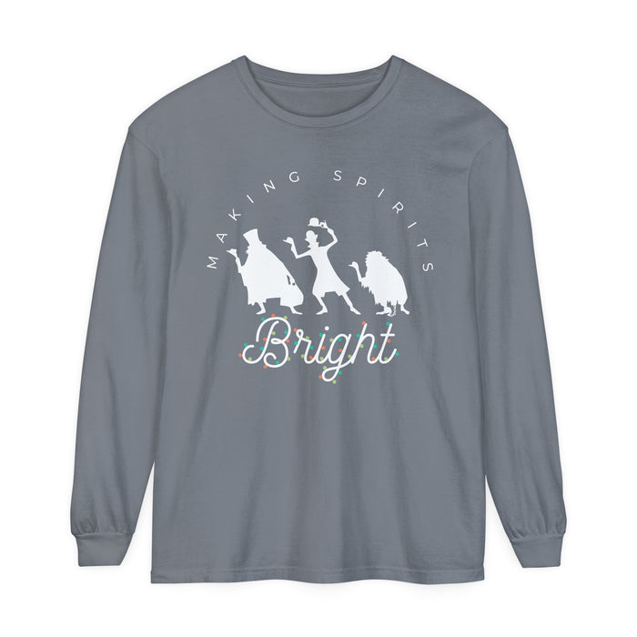 Making Spirits Bright Comfort Colors Unisex Garment-dyed Long Sleeve T-Shirt