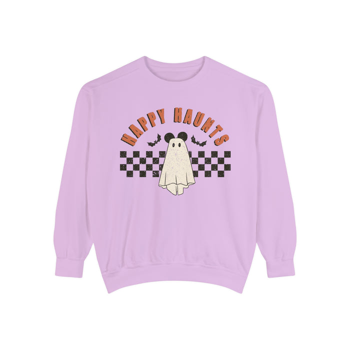 Happy Haunts Comfort Colors Unisex Garment-Dyed Sweatshirt