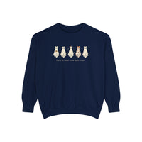 Trick or Treat Down Main Street Comfort Colors Unisex Garment-Dyed Sweatshirt