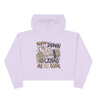 Down Bad Crying at the Gym Crop Hoodie