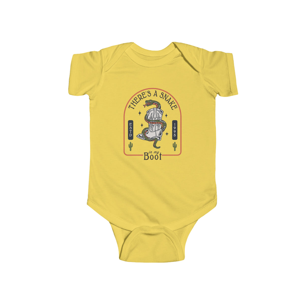 There's A Snake In My Boot Rabbit Skins Infant Fine Jersey Bodysuit