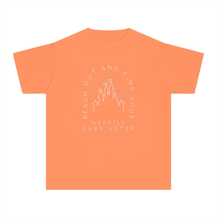 Reach Out And Find Your Happily Ever After Comfort Colors Youth Midweight Tee