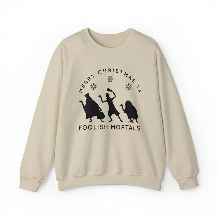 Merry Christmas Ya Foolish Mortals Gildan Unisex Heavy Blend™ Crewneck Sweatshirt