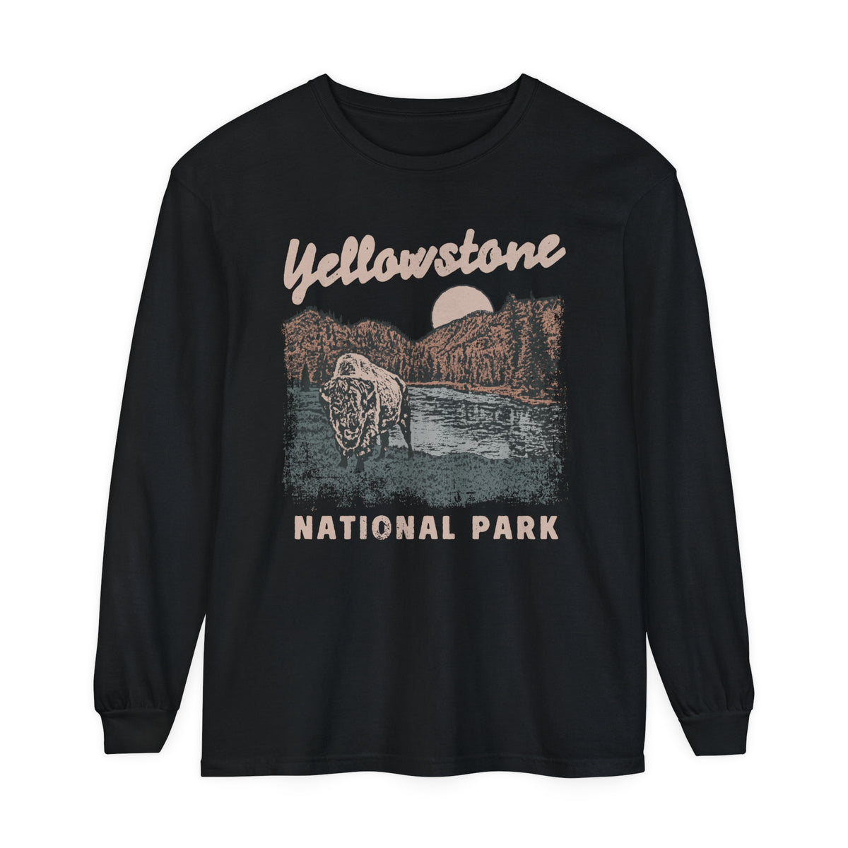 Yellowstone National Park Comfort Colors Unisex Garment-dyed Long Sleeve T-Shirt