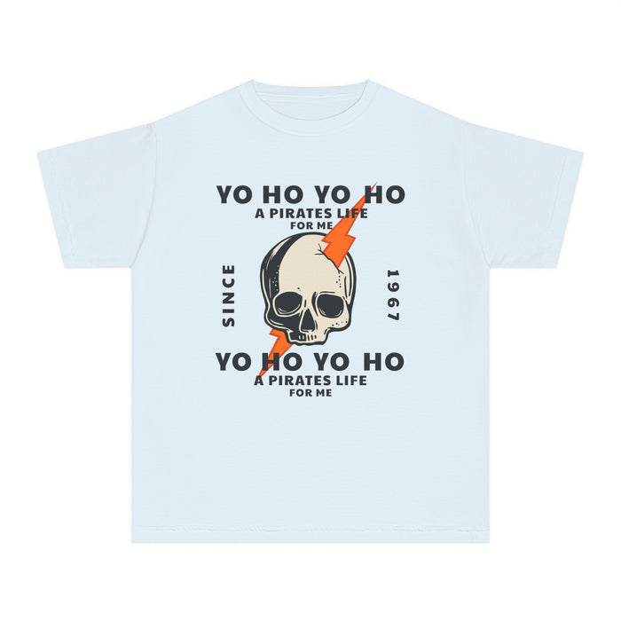 Yo Ho Pirates Life For Me Comfort Colors Youth Midweight Tee