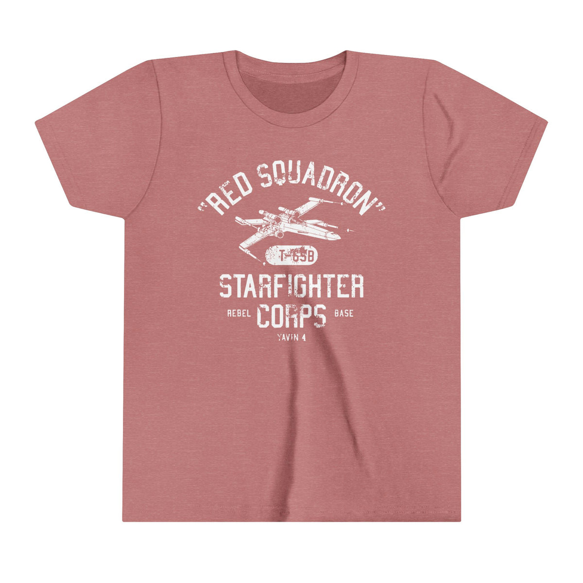 Red Squadron Starfighter Corps Bella Canvas Youth Short Sleeve Tee