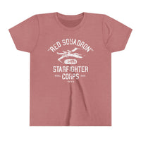 Red Squadron Starfighter Corps Bella Canvas Youth Short Sleeve Tee