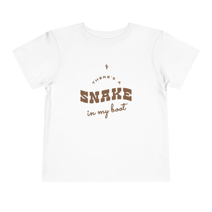 There's A Snake In My Boot Bella Canvas Toddler Short Sleeve Tee