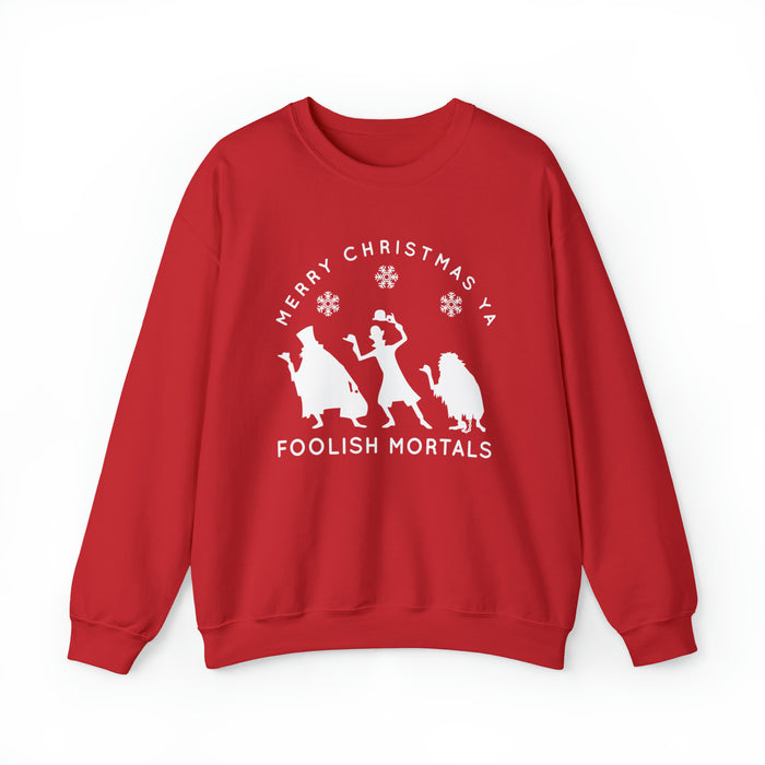 Merry Christmas Ya Foolish Mortals Gildan Unisex Heavy Blend™ Crewneck Sweatshirt