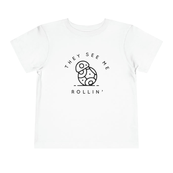 They See Me Rollin' Bella Canvas Toddler Short Sleeve Tee