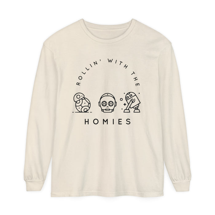 Rollin’ With The Homies Comfort Colors Unisex Garment-dyed Long Sleeve T-Shirt