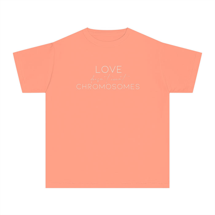 Love Doesn’t Count Chromosomes Comfort Colors Youth Midweight Tee