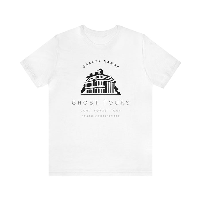 Gracey Manor Ghost Tours Bella Canvas Unisex Jersey Short Sleeve Tee