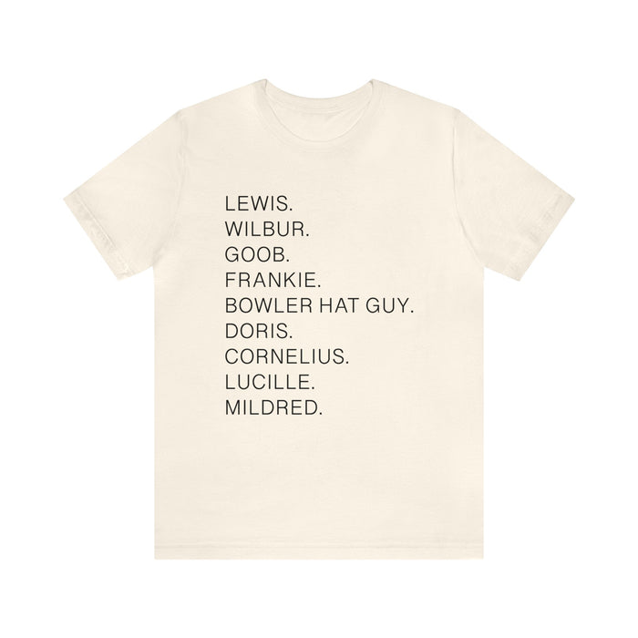 Meet The Robinson’s Character Names Bella Canvas Unisex Jersey Short Sleeve Tee