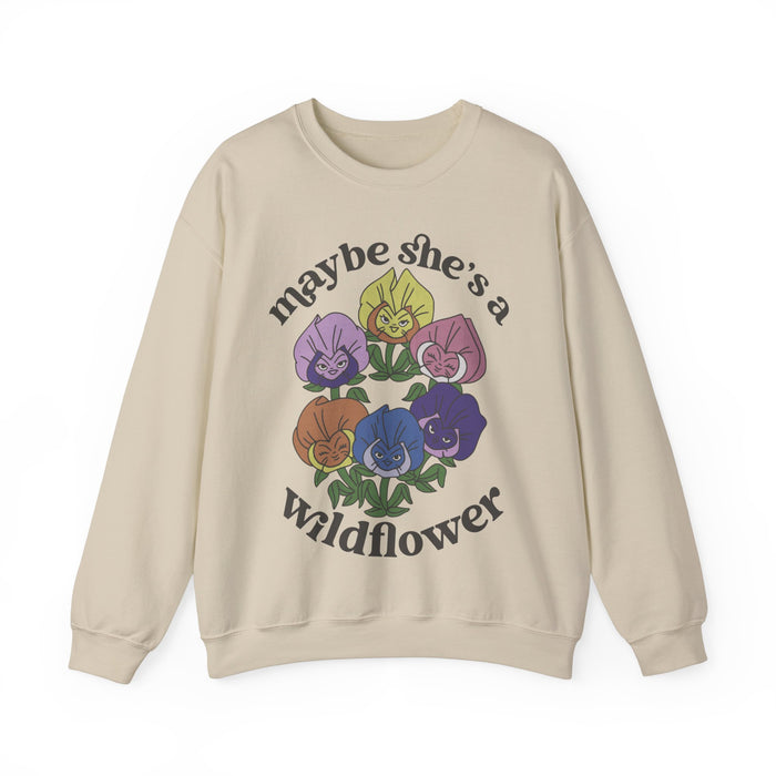 Maybe She’s A Wildflower Gildan Unisex Heavy Blend™ Crewneck Sweatshirt