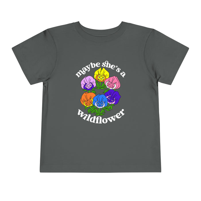 Maybe She’s A Wildflower Bella Canvas Toddler Short Sleeve Tee