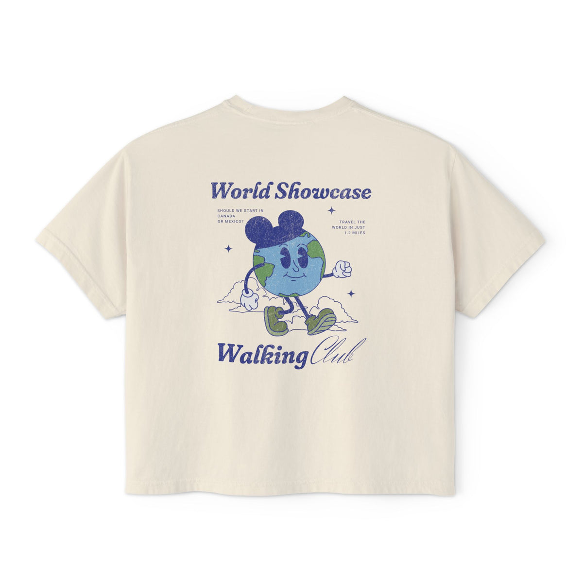 World Showcase Walking Club Comfort Colors Women's Boxy Tee