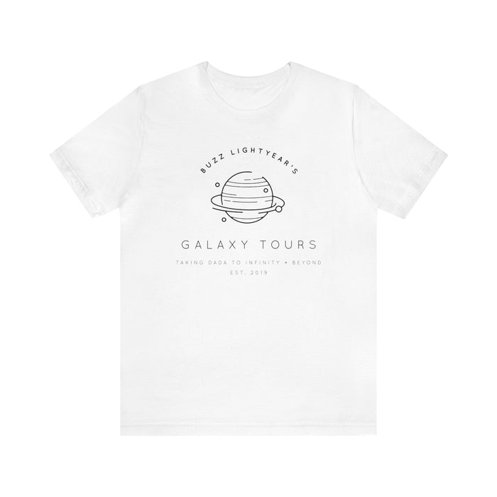 Buzz Lightyear's Galaxy Tours Bella Canvas Unisex Jersey Short Sleeve Tee