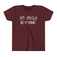 Be Kind ASL Bella Canvas Youth Short Sleeve Tee