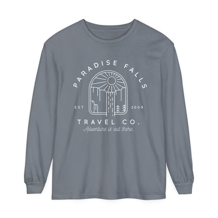 Paradise Falls Vacation Co. Comfort Colors Unisex Garment-dyed Long Sleeve T-Shirt