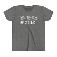 Be Kind ASL Bella Canvas Youth Short Sleeve Tee