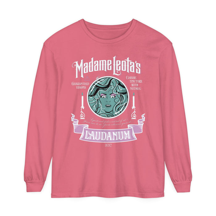 Madame Leota’s Laudanum Teal Comfort Colors Unisex Garment-dyed Long Sleeve T-Shirt