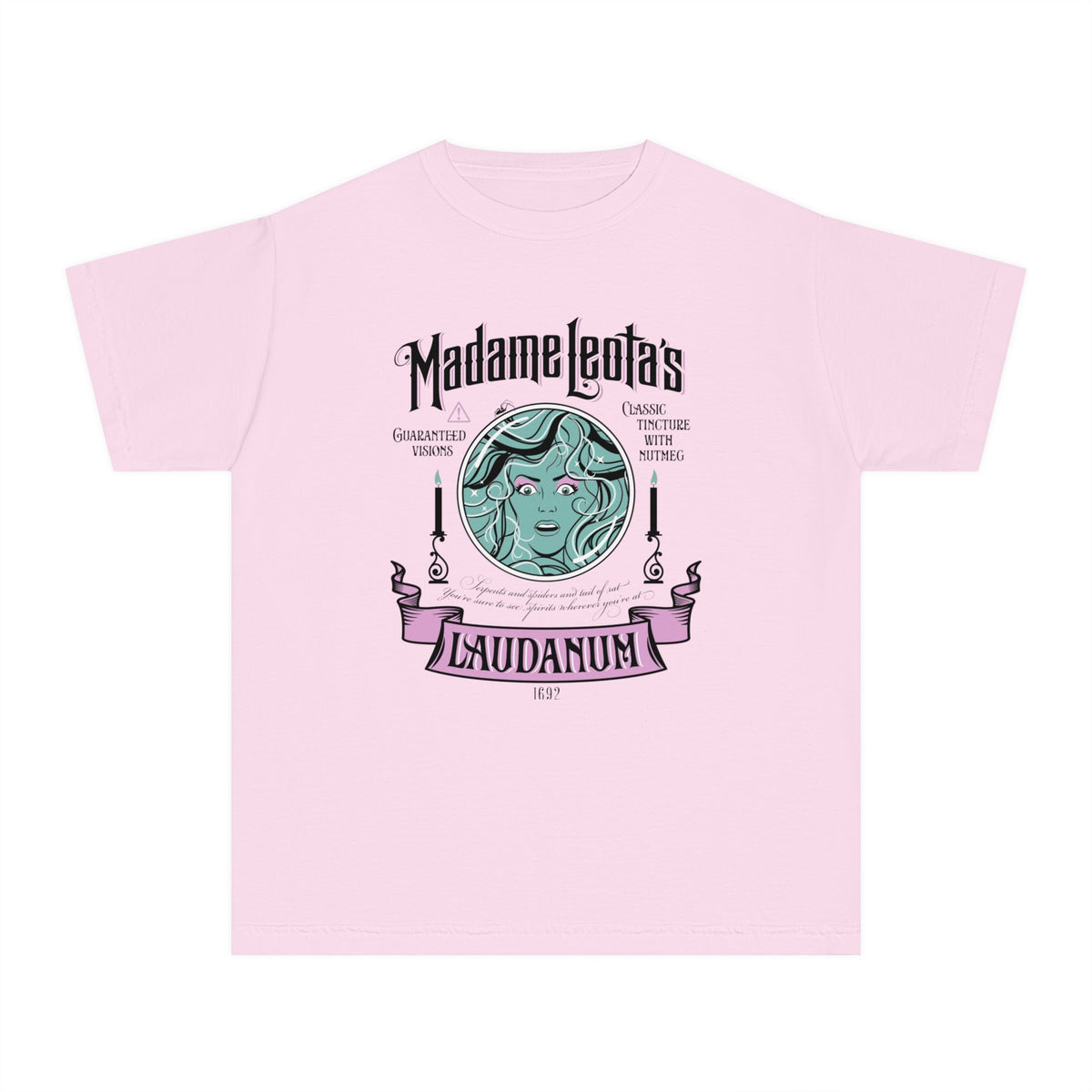 Madame Leota’s Laudanum Teal Comfort Colors Youth Midweight Tee