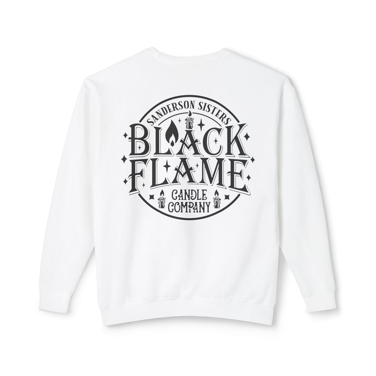 Black Flame Candle Unisex Lightweight Comfort Colors Crewneck Sweatshirt