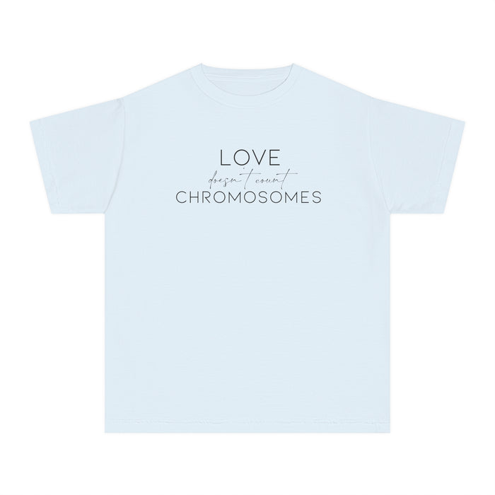 Love Doesn’t Count Chromosomes Comfort Colors Youth Midweight Tee