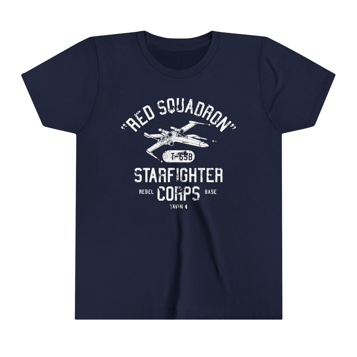 Red Squadron Starfighter Corps Bella Canvas Youth Short Sleeve Tee