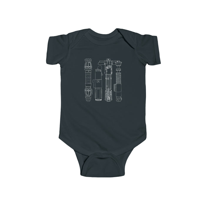 Lightsabers Rabbit Skins Infant Fine Jersey Bodysuit