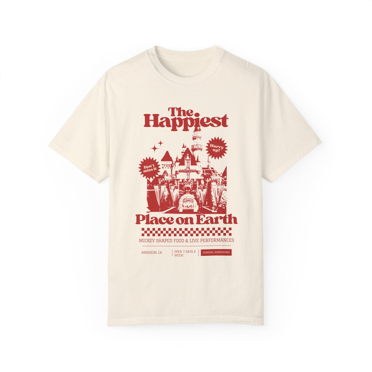 The Happiest Place on Earth Comfort Colors Unisex Garment-Dyed T-shirt