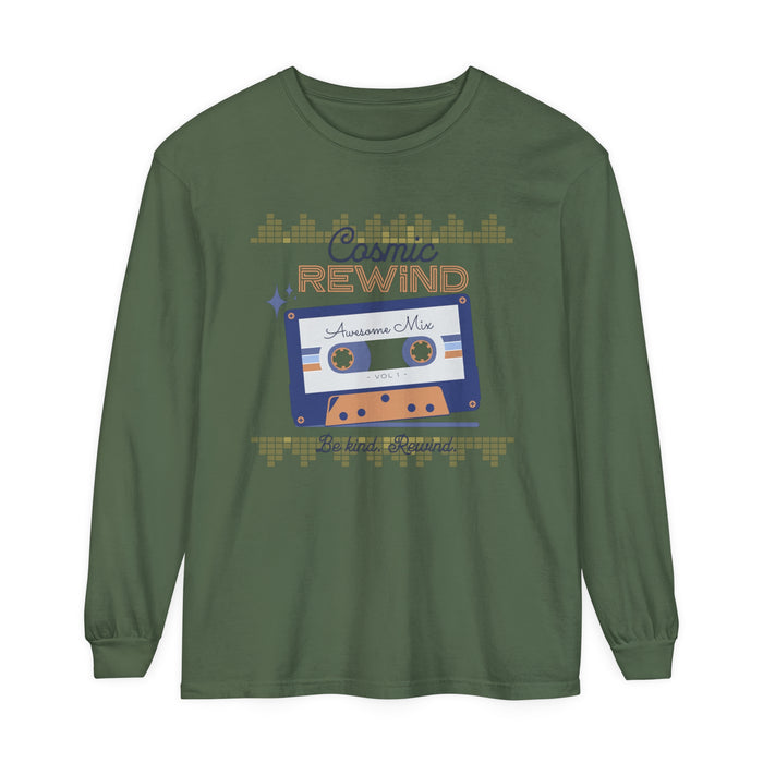 Cosmic Rewind Comfort Colors Unisex Garment-dyed Long Sleeve T-Shirt