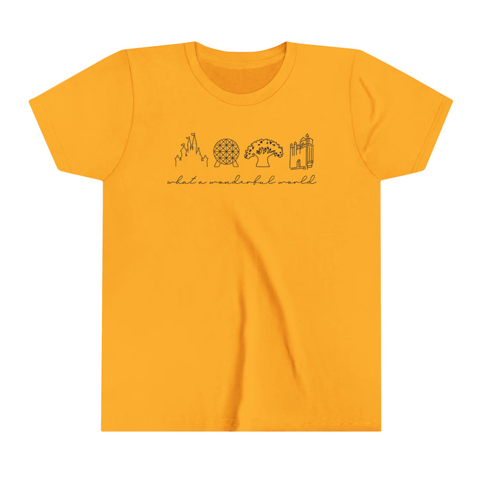 What A Wonderful World Bella Canvas Youth Short Sleeve Tee