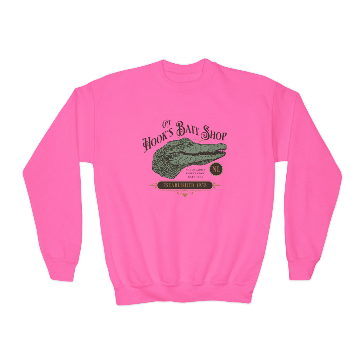 Captain Hook’s Bait Shop Gildan Youth Crewneck Sweatshirt