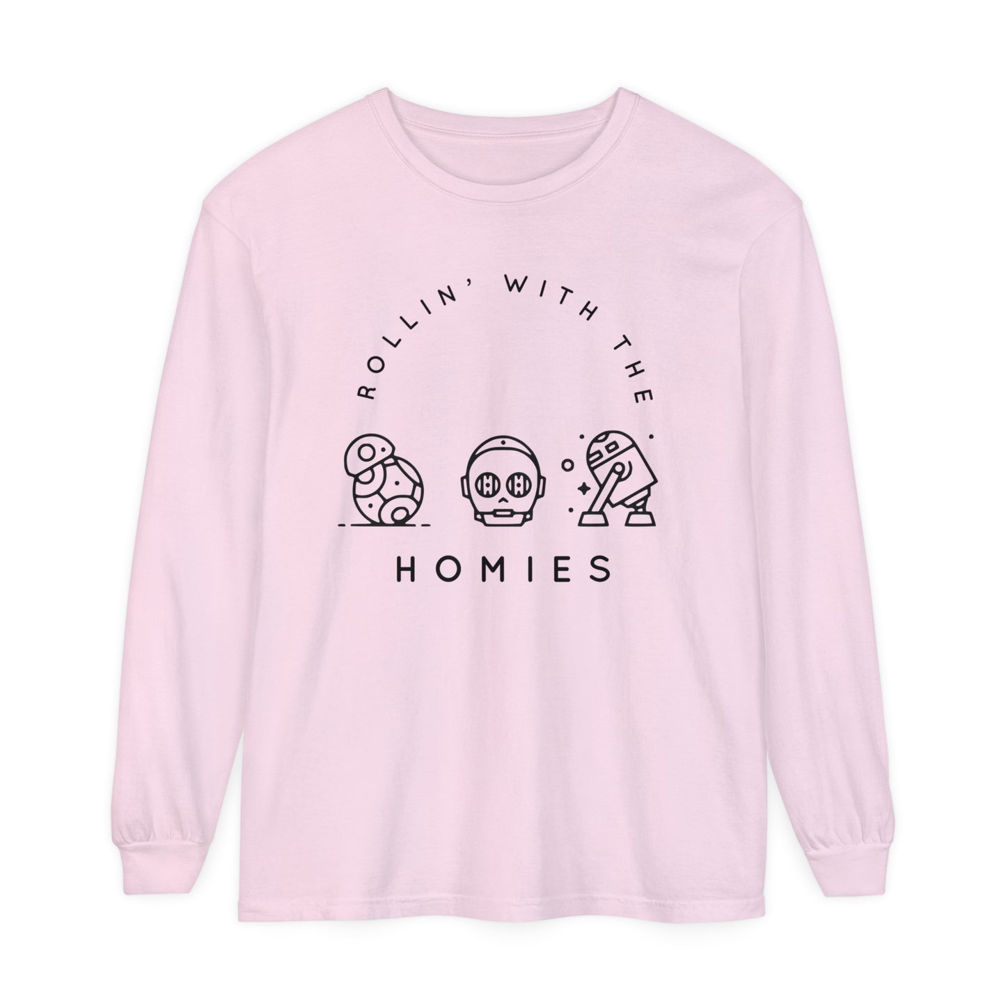 Rollin’ With The Homies Comfort Colors Unisex Garment-dyed Long Sleeve T-Shirt