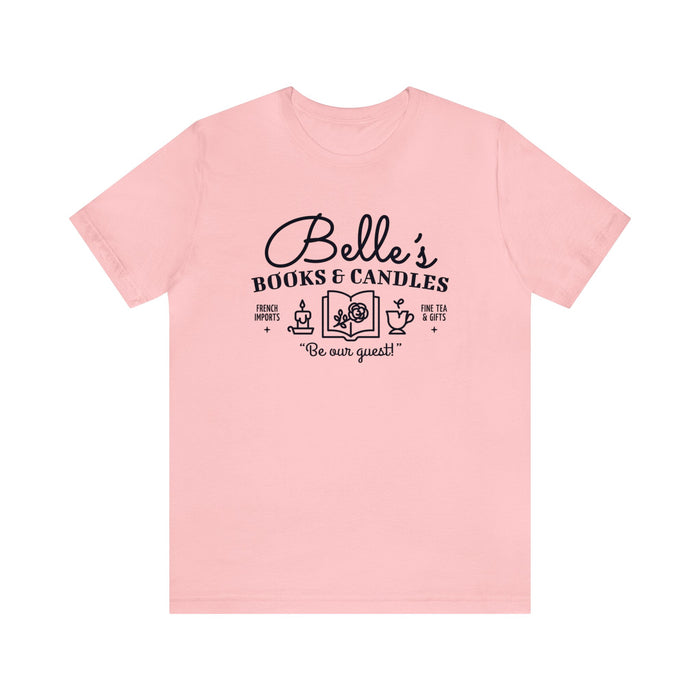 Belle’s Books & Candles Bella Canvas Unisex Jersey Short Sleeve Tee