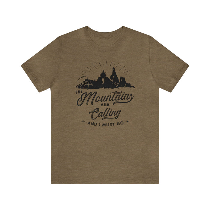 The Mountains Are Calling Bella Canvas Unisex Jersey Short Sleeve Tee