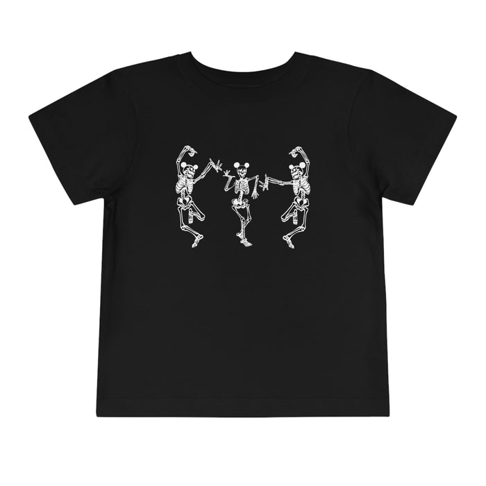 Dancing Skeletons with Ears Bella Canvas Toddler Short Sleeve Tee