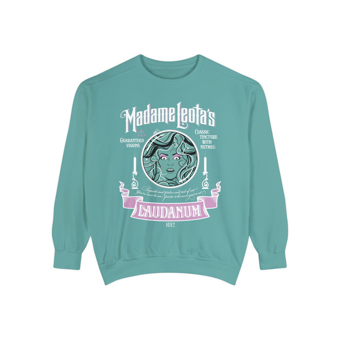 Madame Leota’s Laudanum Teal Comfort Colors Unisex Garment-Dyed Sweatshirt