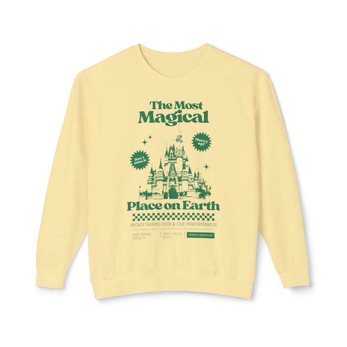 The Most Magical Place on Earth Unisex Lightweight Comfort Colors Crewneck Sweatshirt