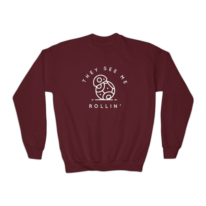 They See Me Rollin' Gildan Youth Crewneck Sweatshirt