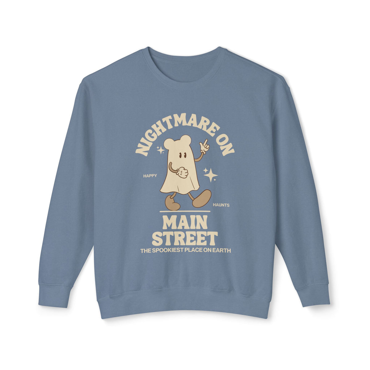 Nightmare on Main Street Unisex Lightweight Comfort Colors Crewneck Sweatshirt