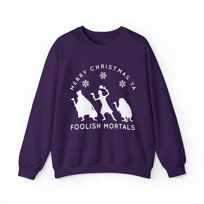 Merry Christmas Ya Foolish Mortals Gildan Unisex Heavy Blend™ Crewneck Sweatshirt