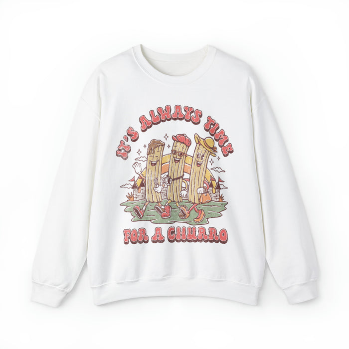 It's Always Time For A Churro Gildan Unisex Heavy Blend™ Crewneck Sweatshirt