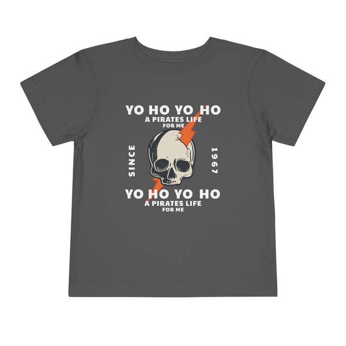 Yo Ho Pirates Life For Me Bella Canvas Toddler Short Sleeve Tee