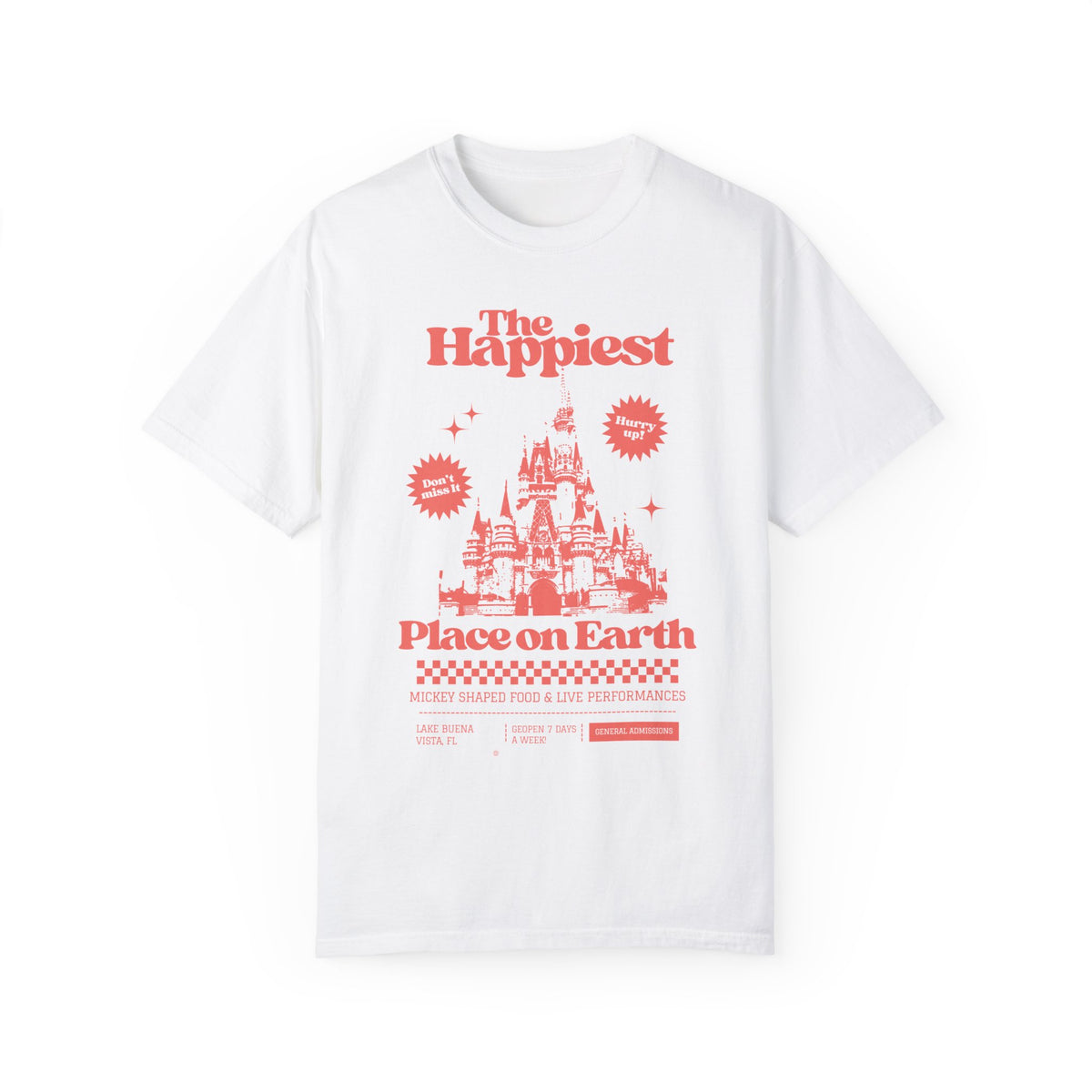 The Happiest Place on Earth Comfort Colors Unisex Garment-Dyed T-shirt